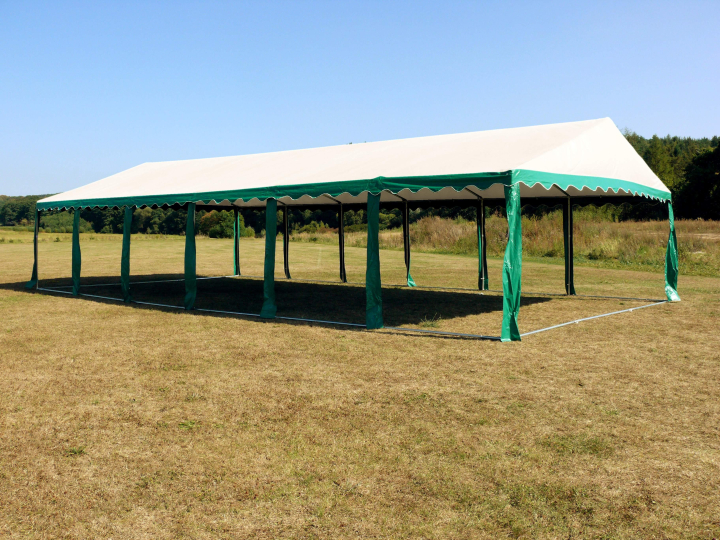 Party stan 3x6 zeleno-bílý Konstrukce bez plachty