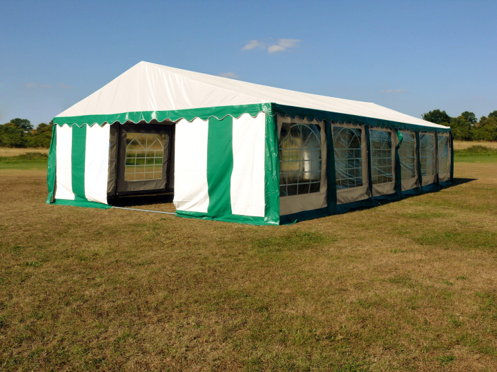 Party stan 3x6 zeleno-bílý Konstrukce bez plachty