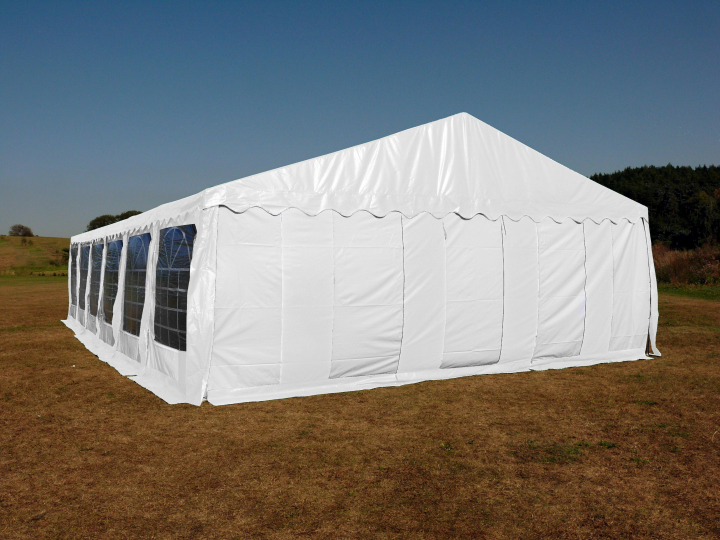 Párty stan Economy 6x12m (bílý) Konstrukce bez plachty