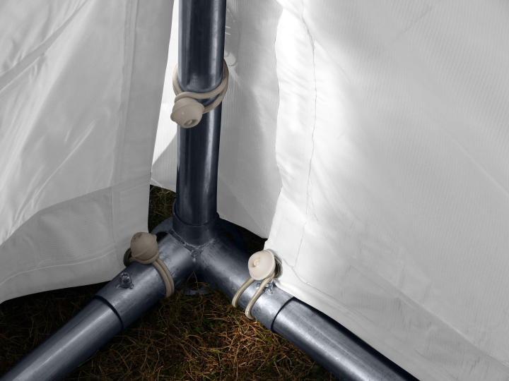 Párty stan Economy 6x12m (bílý) Konstrukce bez plachty