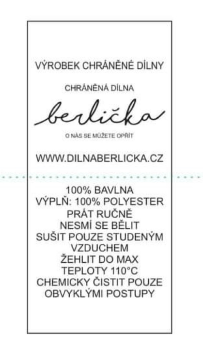 Polštářek s příběhem z chráněné dílny Polštářek s příběhem z chráněné dílny