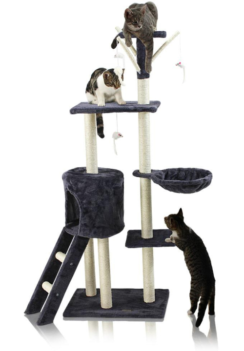 Škrabadlo pro kočky Hawaj 138 cm tmavě šedá Škrabadlo pro kočky Hawaj 138 cm tmavě šedá
