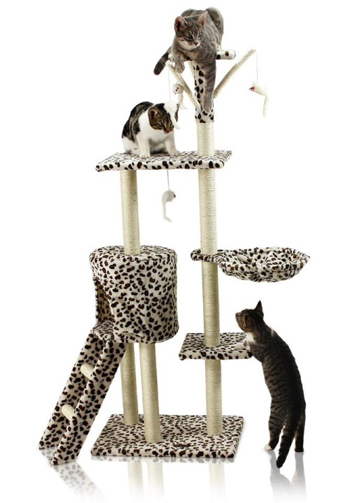 Škrabadlo pro kočky s leopardím vzorem 138 cm Škrabadlo pro kočky s leopardím vzorem 138 cm