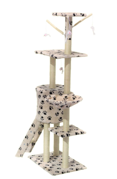 Škrabadlo pro kočky s tlapkovým vzorem 138 cm Škrabadlo pro kočky s tlapkovým vzorem 138 cm