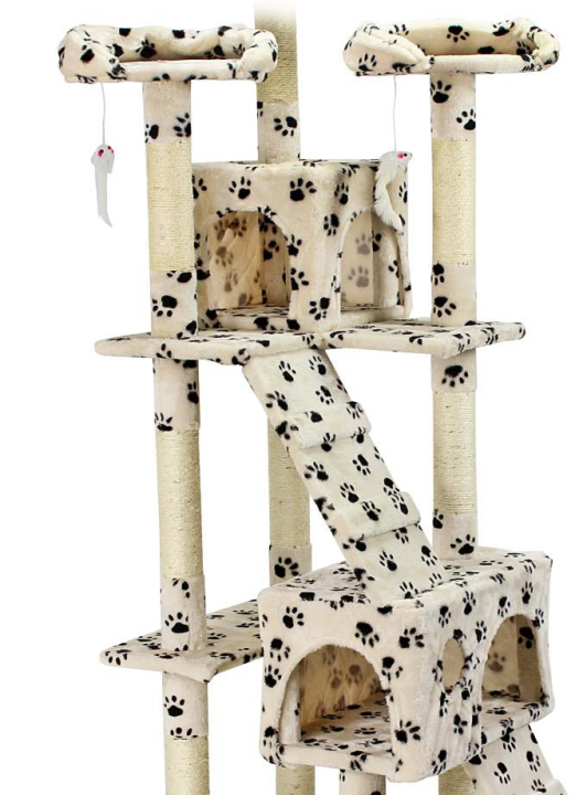 Škrabadlo pro kočky s tlapkovým vzorem 170 cm Škrabadlo pro kočky s tlapkovým vzorem 170 cm