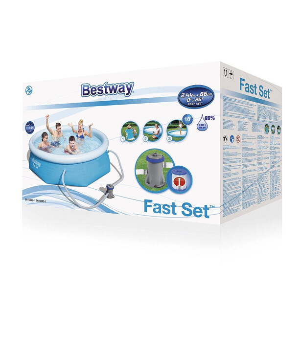 Bazén Bestway Fast Set 2,44 x 0,66 m s kartušovou filtrací