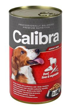 Calibra Dog hovězí játra zelenina v želé 1240 g