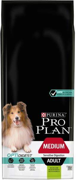 PURINA PRO PLAN Medium Adult Sensitive Digestion OPTIDIGEST s jehněčím 14kg