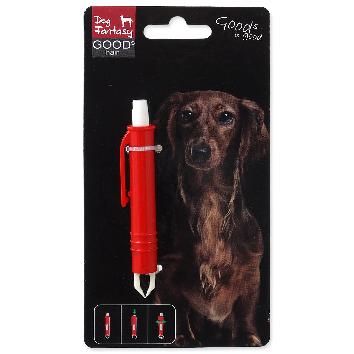 Dog Fantasy Pinzeta na klíšťata plastová 9 cm