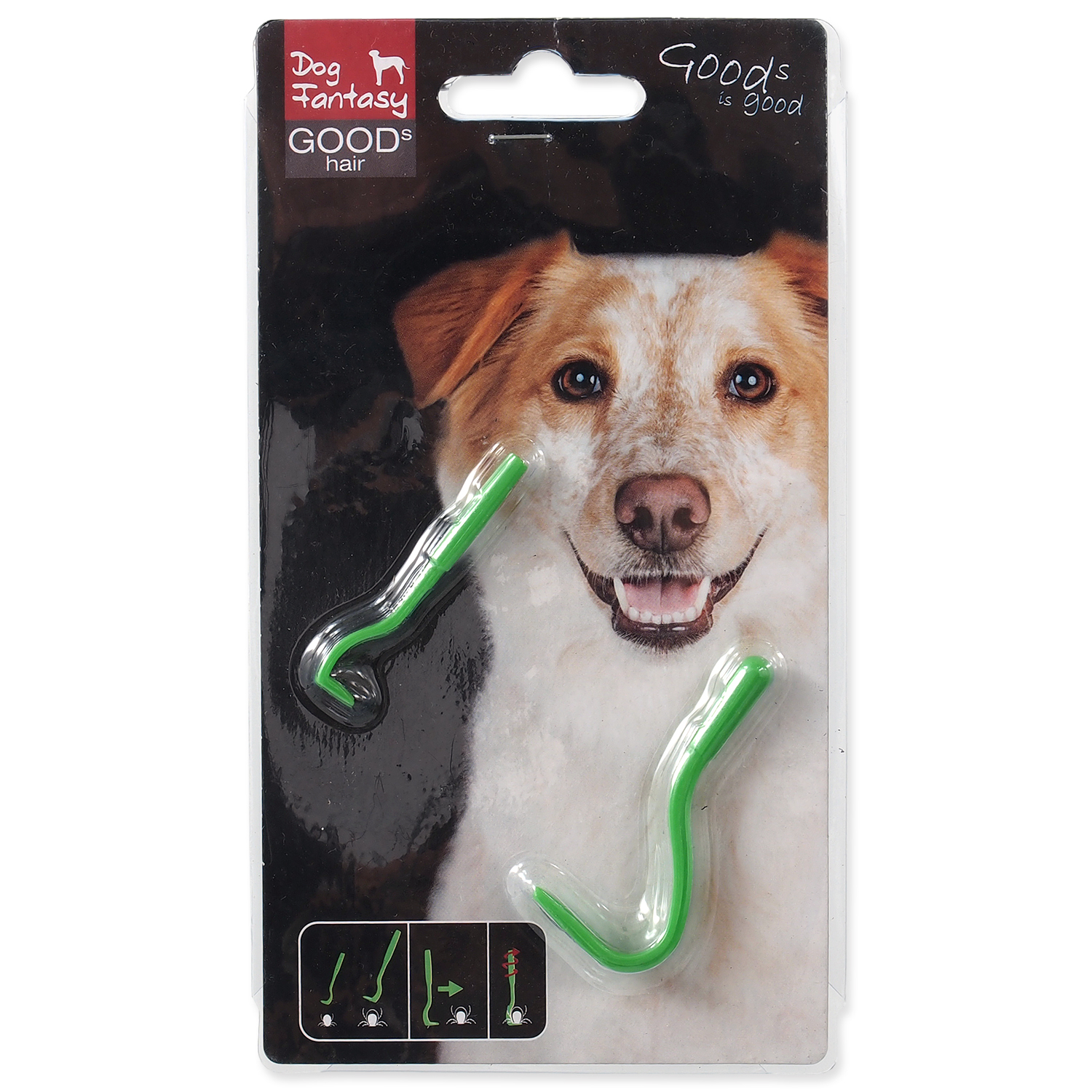 Dog Fantasy Háček na klíšťata plast 2 ks