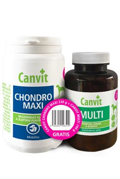 Canvit Chondro Maxi 230g+Canvit Multi pro psy 100g Balení: 1 kus. Produkt je po datu min. spotřeby - 10/21.