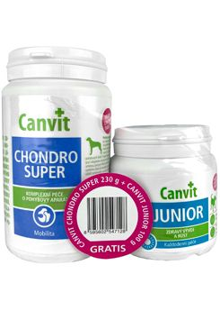 Canvit Chondro Super 230g+Canvit Junior pro psy 100g