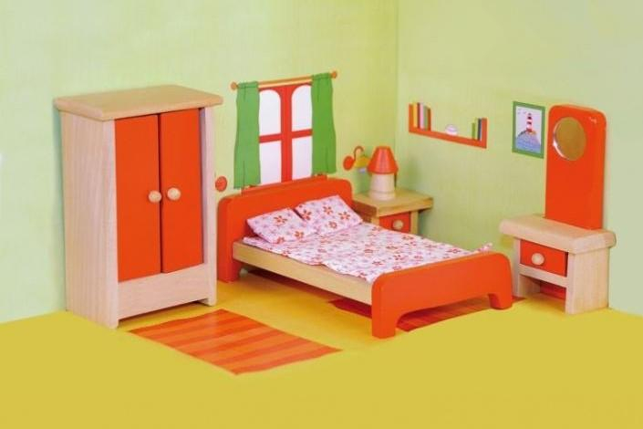 WOODY DŘEVO Nábytek pro panenky Ložnice