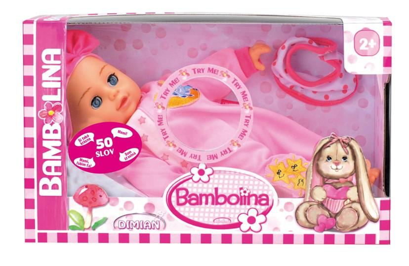 Alltoys Panenka Bambolina Bebe 34 cm s 50 českými slovy