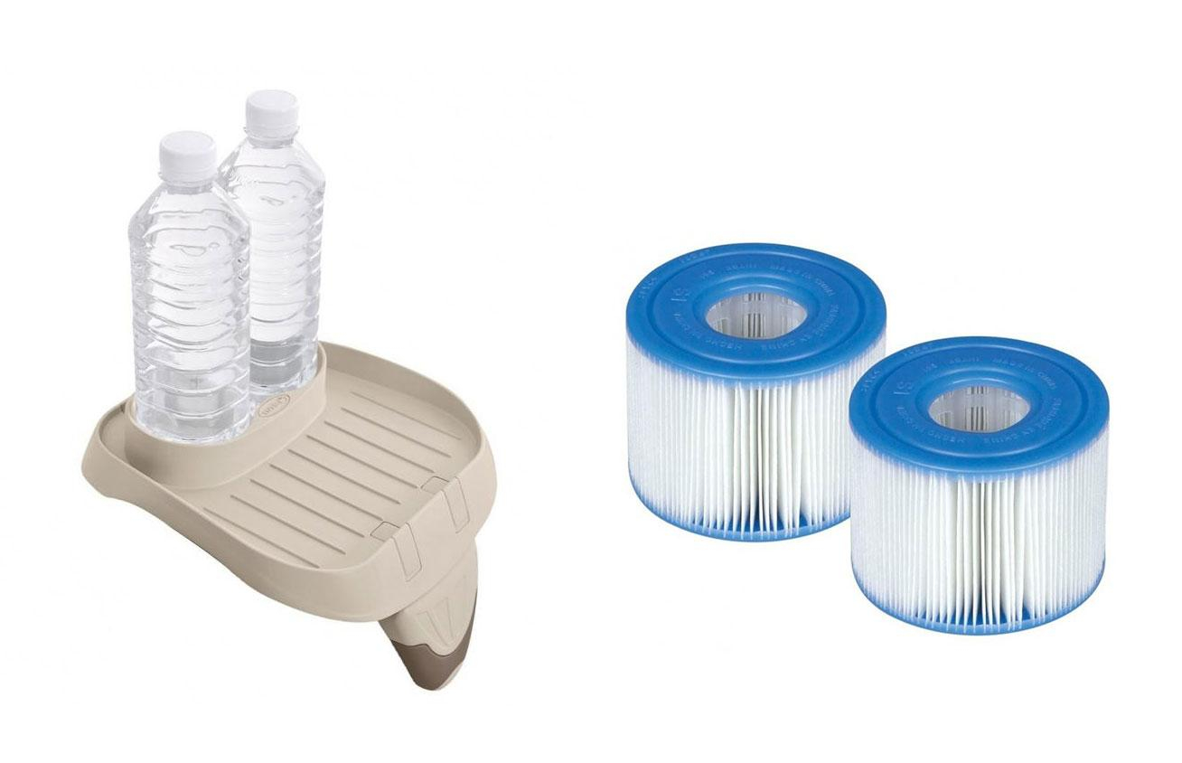 Držák nápojů + 2x Kartušový filtr pro vířivky Intex PureSpa